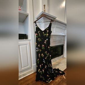 Reformation maxi  black floral dress NEW WITH TAGS